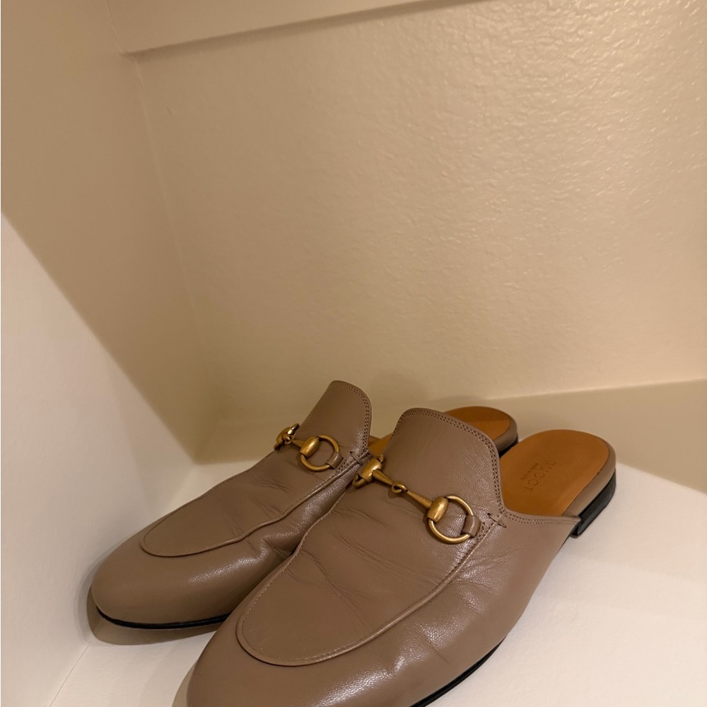 Gucci Beige Leather Loafers